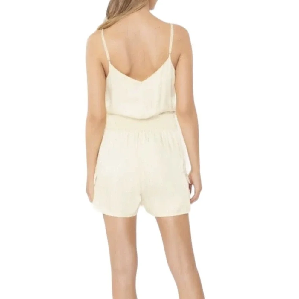 Cinq à Sept Tous Les Jours Amia Twill Romper Womens Size XS Ivory NWT $345 - Picture 2 of 15